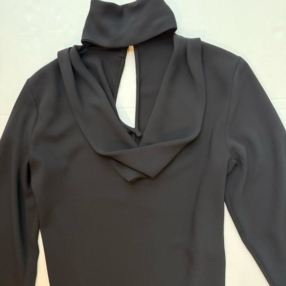 Zara black cowlneck long sleeved top - Picture 3 of 3